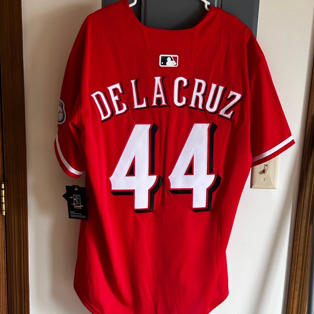 Men's Red De La Cruz #44 Baseball Jersey - MLB Style